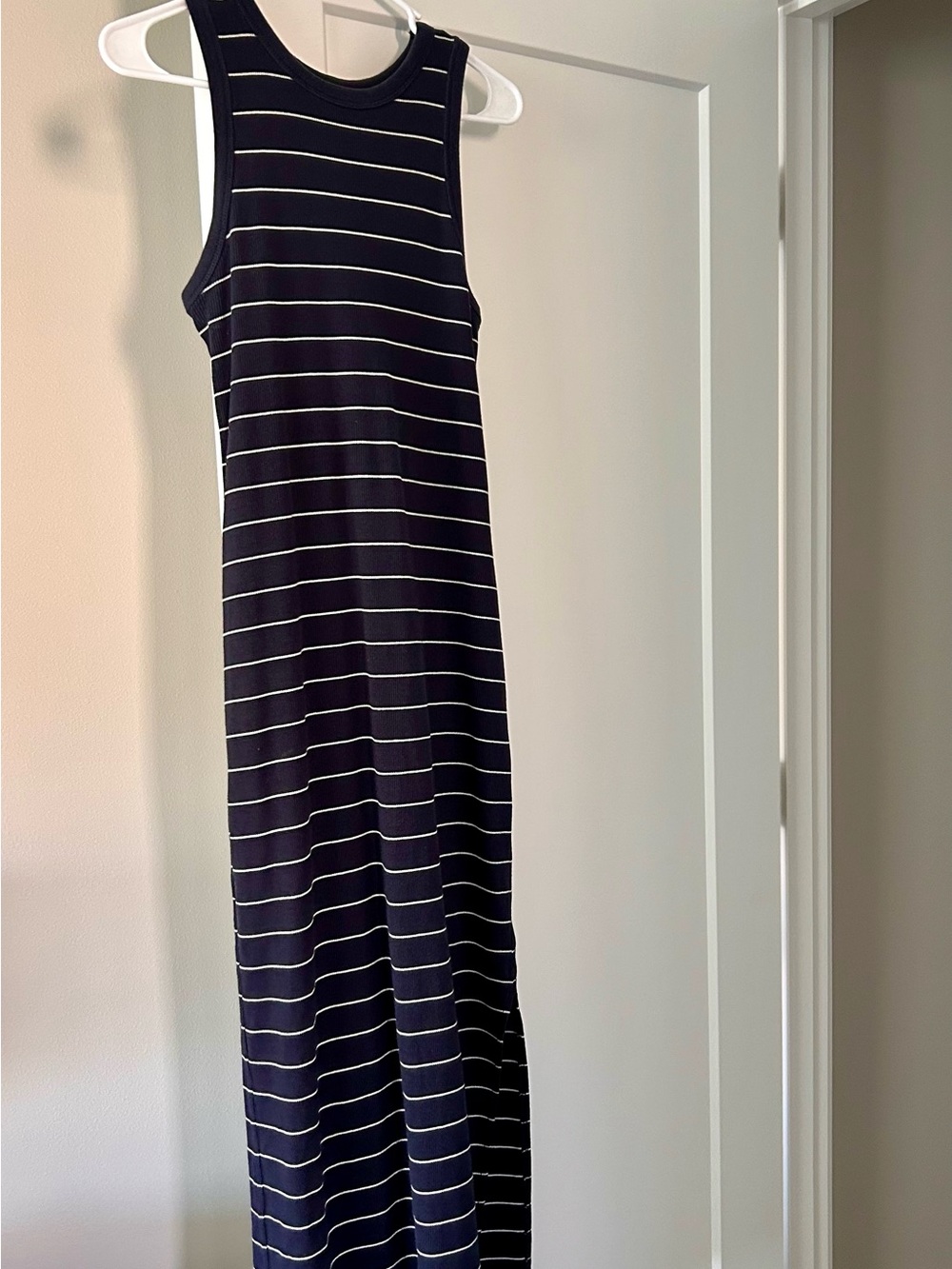 Universal Thread Navy and White Striped Sleeveless Midi Dress - Picture 2 of 2